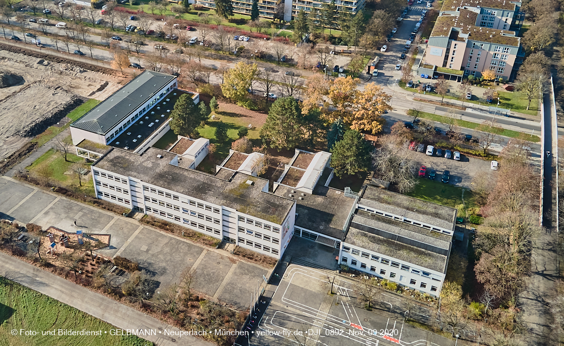 09.11.2020 - Baustelle der neuen Grundschule am Karl-Marx-Ring in Neuperlach